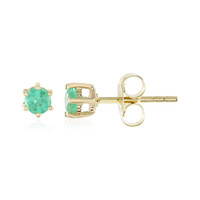 9K Colombian Emerald Gold Earrings