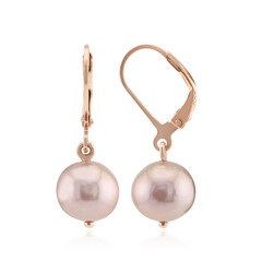 Purple Ming Pearl Silver Earrings (TPC)