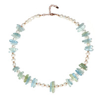 Aquamarine Silver Necklace