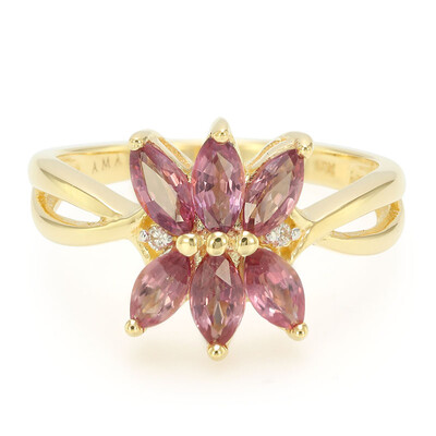 18K Unheated Padparadscha Sapphire Gold Ring (AMAYANI)