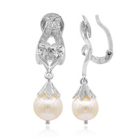 Freshwater pearl Silver ear clips (TPC)