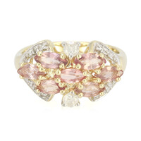 10K Unheated Padparadscha Sapphire Gold Ring