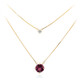 9K Magenta Garnet Gold Necklace (de Melo)