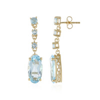 Sky Blue Topaz Silver Earrings