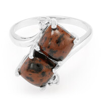 Mahogany Obsidian Silver Ring