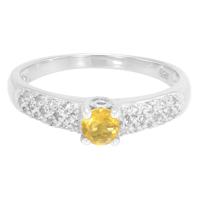 Fire Opal Silver Ring