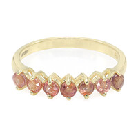 10K Unheated Padparadscha Sapphire Gold Ring