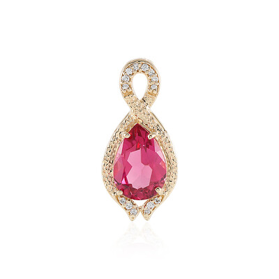 14K Rubellite Gold Pendant (AMAYANI)