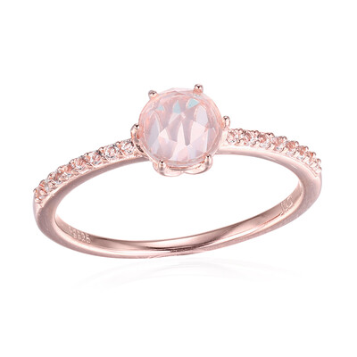 Rose Quartz Silver Ring