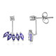 Tanzanite Silver Earrings (Adela Silber)
