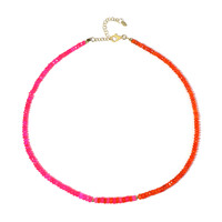 Orange Ethiopian Opal Silver Necklace (Riya)