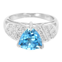 Sky Blue Topaz Silver Ring