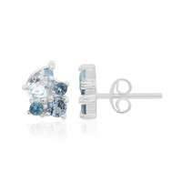 Sky Blue Topaz Silver Earrings