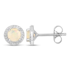 Welo Opal Silver Earrings
