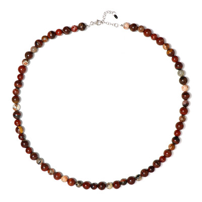 Rainbow Jasper Silver Necklace