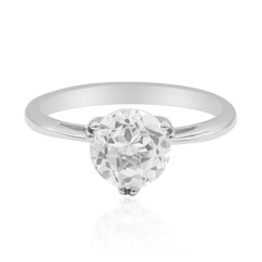 White Topaz Silver Ring