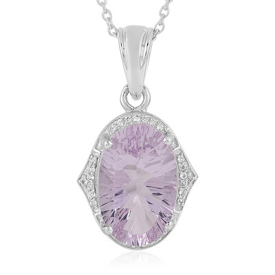 Rose de France Amethyst Silver Necklace