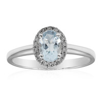10K AAA Brazilian Aquamarine Gold Ring