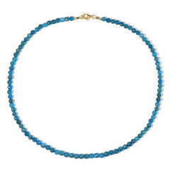 Neon Blue Apatite Silver Necklace
