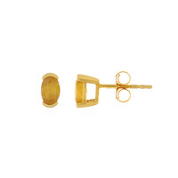 Madagascar Yellow Sapphire Silver Earrings