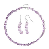 Rose de France Amethyst Silver Set