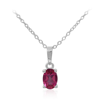 Hot Pink Mystic Topaz Silver Necklace