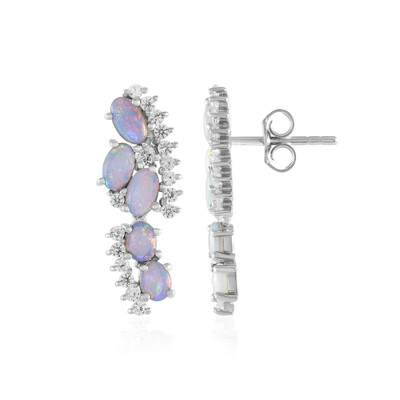 Australian Opal Silver Earrings