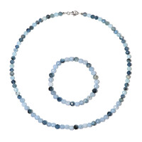 Moss Aquamarine Silver Set