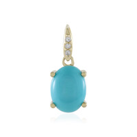 9K Sleeping Beauty Turquoise Gold Pendant
