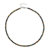 Azurite Malachite Silver Necklace