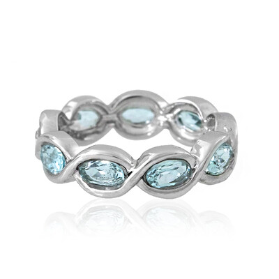 Sky Blue Topaz Silver Ring