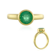 Colombian Emerald Silver Ring