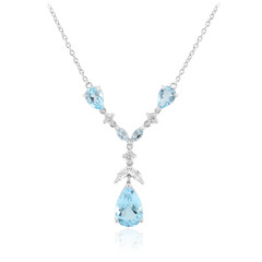 Sky Blue Topaz Silver Necklace