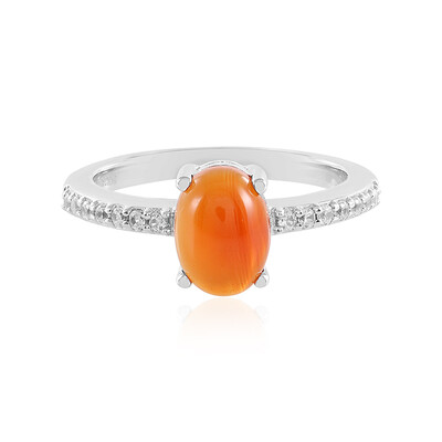 Red Onyx Silver Ring