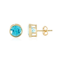 Paraiba Color Topaz Silver Earrings