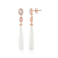 White Chalcedony Silver Earrings (KM by Juwelo)