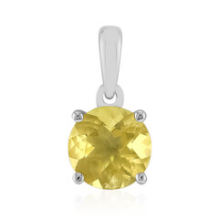 Yellow Fluorite Silver Pendant