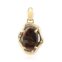 9K Fire Agate Gold Pendant