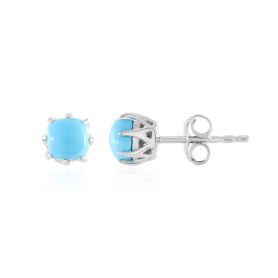 Sleeping Beauty Turquoise Silver Earrings