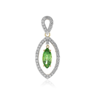 14K Merelani Mint Garnet Gold Pendant (SUHANA)