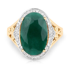 Emerald Colour Beryl Silver Ring