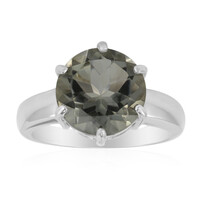 Green Amethyst Silver Ring