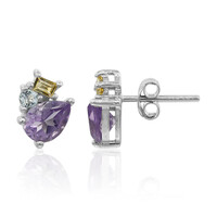 Bolivian Amethyst Silver Earrings