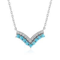Sleeping Beauty Turquoise Silver Necklace