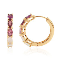 Rhodolite Silver Earrings