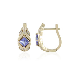 9K AAA Tanzanite Gold Earrings (de Melo)
