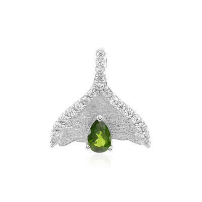 Russian Diopside Silver Pendant