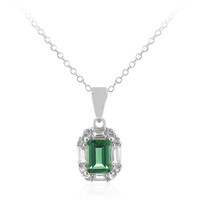 Butterfly Green Topaz Silver Necklace