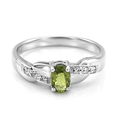 Cuprian Tourmaline Silver Ring