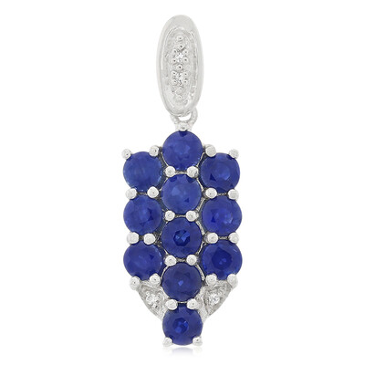 Blue Sapphire Silver Pendant